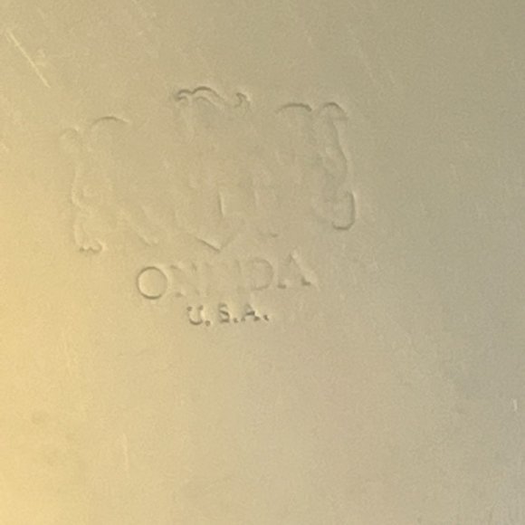 Vintage Set of Oneida Silver Plated 9.5" Oval Serving Tray Platter and Spoon USA - Picture 7 of 11